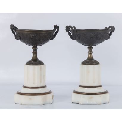 Pareja de copas, Francia S. XIX