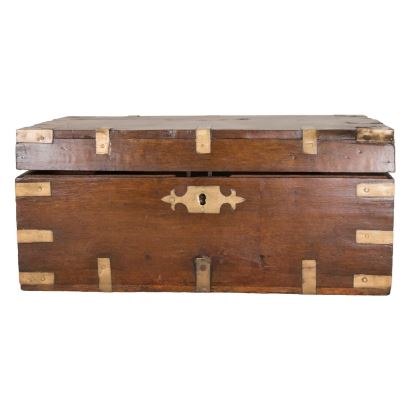 Caja escritorio tipo barco, fin S. XIX - ppios. S. XX.