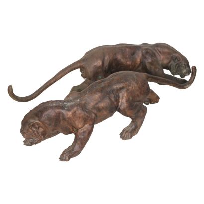 Pareja de tigres monumentales, S. XX