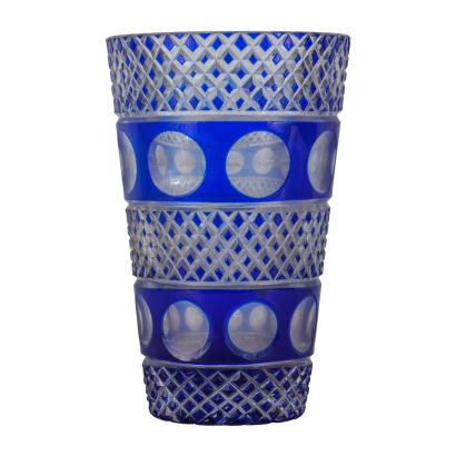 Jarrón en cristal de Bohemia, S. XIX.