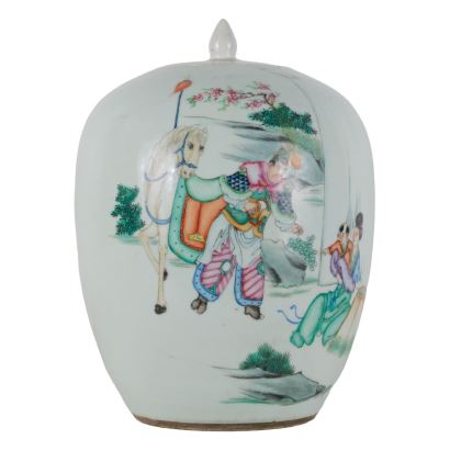 Jarrón chino familia rosa, ppios. S. XX.