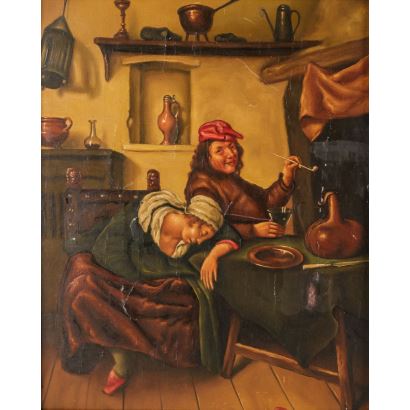 Según modelo de Jan Havicksz Steen (1626-1679)