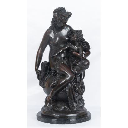 Siguiendo modelos de Albert-Ernest Carrier-Belleuse (Anizy-le-Château, Picardía, 1824 – Sèvres, 1887).