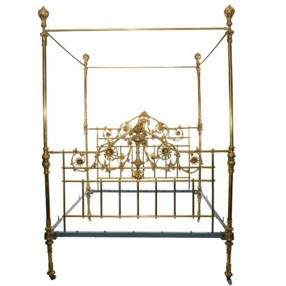 Cama isabelina con dosel, S. XIX.