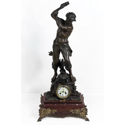 Reloj de sobremesa francés,  S. XIX.