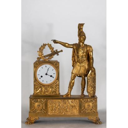 Reloj de sobremesa Imperio, Francia, primer tercio S. XIX.
