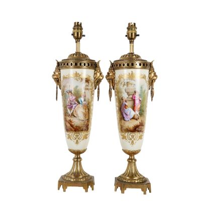 Pareja de lámparas fin S. XIX- ppios. S. XX.
