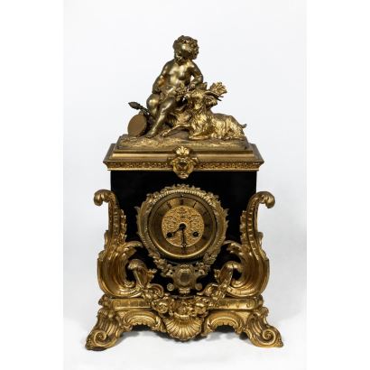 Reloj de sobremesa, estilo Louis Philippe, S. XIX.