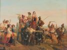 Siguiendo modelo de Louis Léopold Robert. Pintura del siglo XIX.