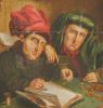 Siguiendo modelos de Quentin Massys . Pintura del siglo XIX.