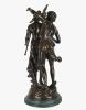  Según modelo de EMILE BRUCHON (1806 - 1895). Bronces.