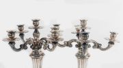 Pareja de candelabros, S. XX. Objetos.