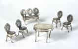 Conjunto de miniaturas en plata, S. XX.. Plata.