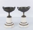 Pareja de copas, Francia S. XIX. Bronces.