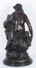 Siguiendo modelos de Albert-Ernest Carrier-Belleuse (Anizy-le-Château, Picardía, 1824 – Sèvres, 1887).. Bronces.