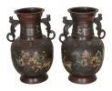 Pareja de jarrones Meiji, Japón, S. XIX.. Arte Oriental.