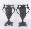 Pareja de copas en bronce, Francia S. XIX.. Bronces.