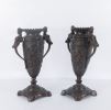Pareja de copas en bronce, Francia S. XIX.. Bronces.