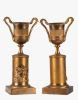 Pareja de copas estilo Luis XVI, Francia fin. S. XIX. Objetos.
