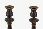 Pareja de candeleros, Napoleón III, S. XIX.. Objetos.