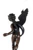 Pareja de figuras de cupido, ppios. S. XX. Bronces.
