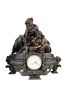 Monumental reloj de sobremesa con guarnición, S. XIX. Relojes.
