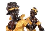 Pareja de figuras de bronce, S. XX.. Bronces.