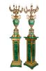 Monumental pareja de candelabros con peanas estilo Imperio. Objetos.
