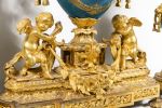 Reloj de sobremesa con guarnición, Napoleón III, segunda mitad del S. XIX.. Relojes.