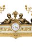 Reloj de sobremesa con guarnición, estilo Luis XVI, S. XIX. Relojes.