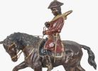 Según modelo de Antoine-Louis Barye (Francia, 1796–1875). Bronces.