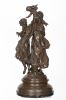 Según modelo de Hippolyte Moreau. Bronces.
