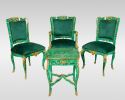 Conjunto de despacho estilo Luis XV. Muebles.